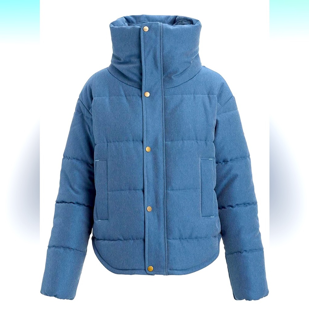 Burton Womens Heyland Jacket, Light Denim, Large - super light & warm, looks $$